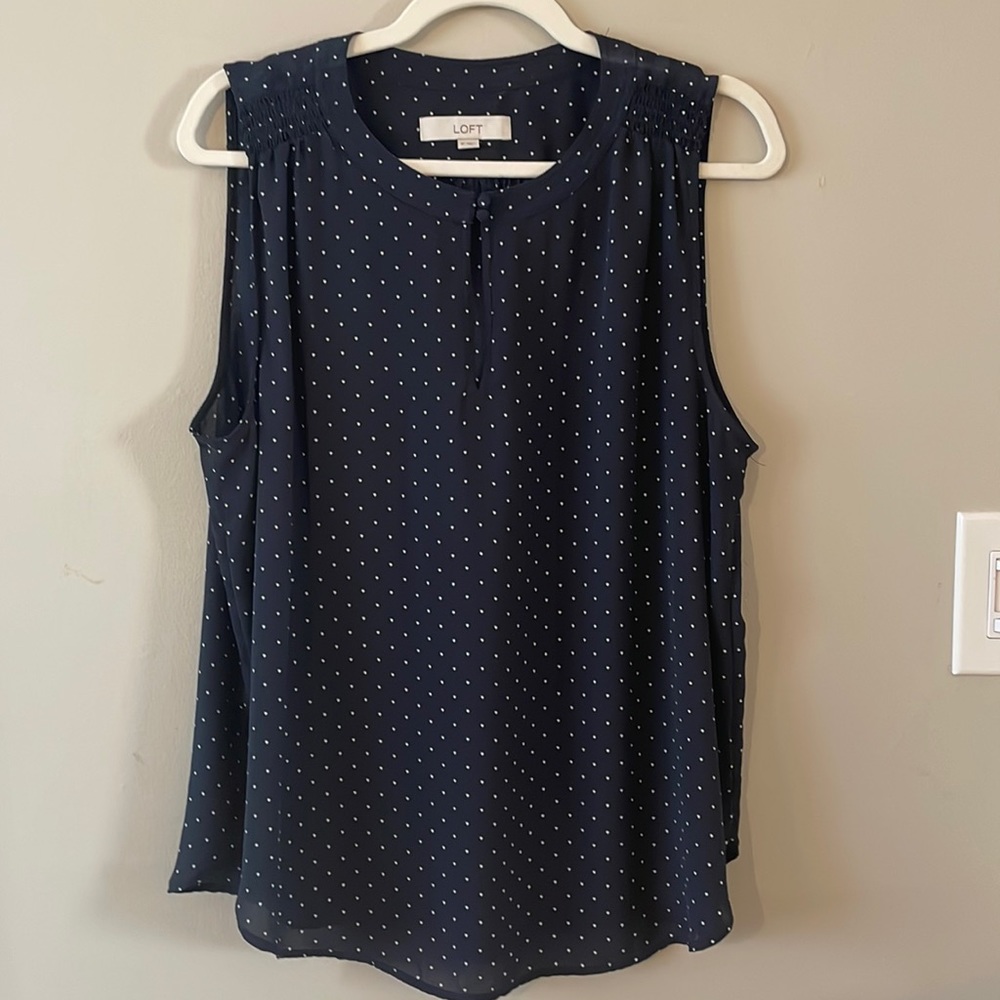 Loft star dot tank blouse